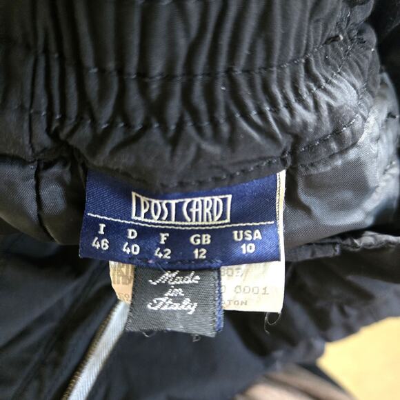 Womens Postcard Black Floral Embroidered Logo Snow Ski Pants US Size 10 - Picture 6 of 12